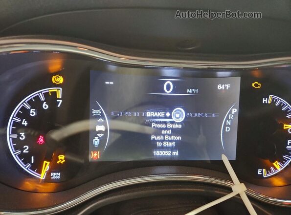 1C4RJFAG5LC384864 2020 JEEP GRAND Maroon Instrument cluster view