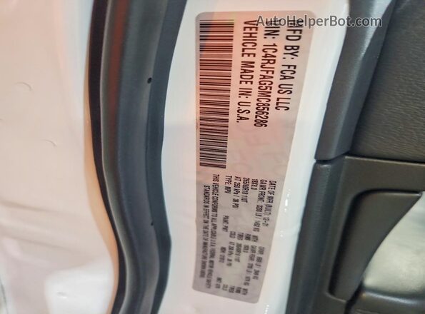 1C4RJFAG5MC856286 2021 JEEP GRAND White VIN կոդի պիտակի տեսք