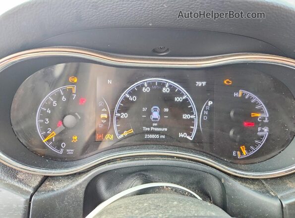 1C4RJFAG7GC378389 2016 JEEP GRAND Red Instrument cluster view