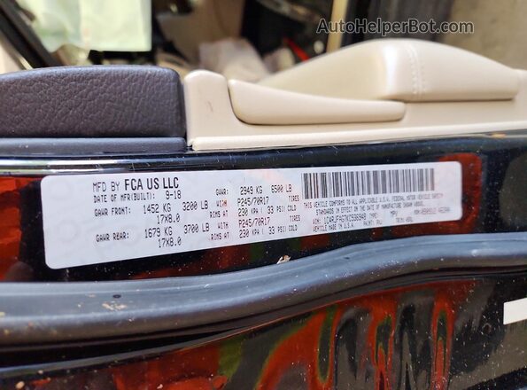 1C4RJFAG7KC536948 2019 JEEP GRAND Black Вид наклейки з VIN-кодом