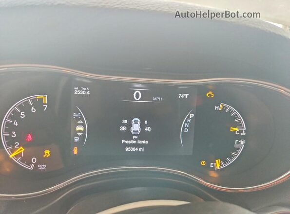 1C4RJFAG7KC840927 2019 JEEP GRAND White ხელსაწყოთა პანელის ხედი