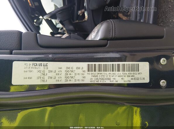 1C4RJFAG8GC435862 2016 JEEP GRAND CHEROKEE Black Vista del compartimento del motor