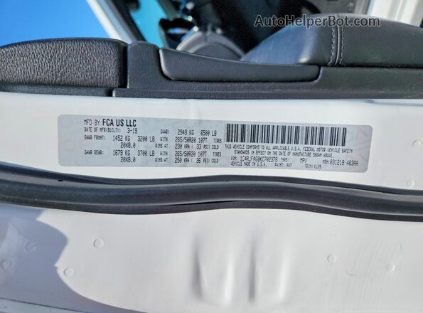 1C4RJFAG8KC702376 2019 JEEP GRAND White სალონის 360-გრადუსიანი ხედი