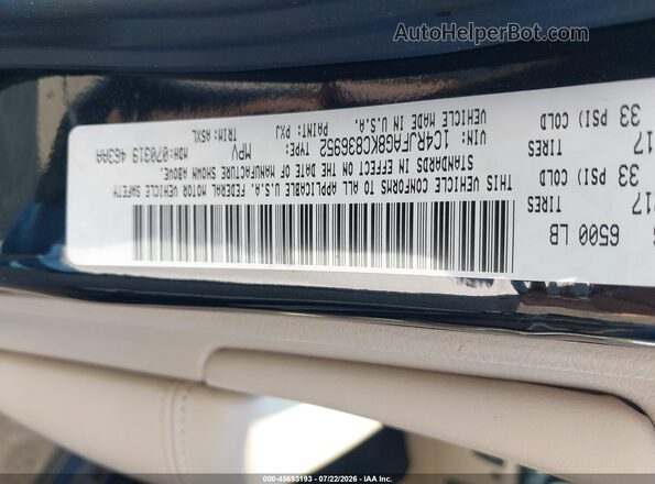 1C4RJFAG8KC836952 2019 JEEP GRAND CHEROKEE Black ძრავის განყოფილების ხედი