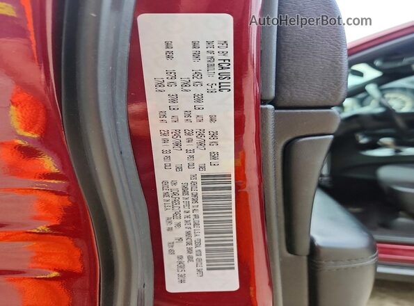 1C4RJFAG9JC174622 2018 JEEP GRAND Burgundy VIN კოდის სტიკერის ხედი