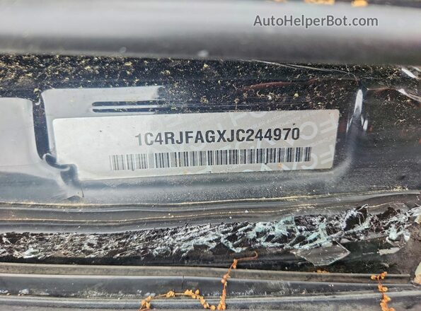 1C4RJFAGXJC244970 2018 JEEP GRAND Black VIN კოდის სტიკერის ხედი