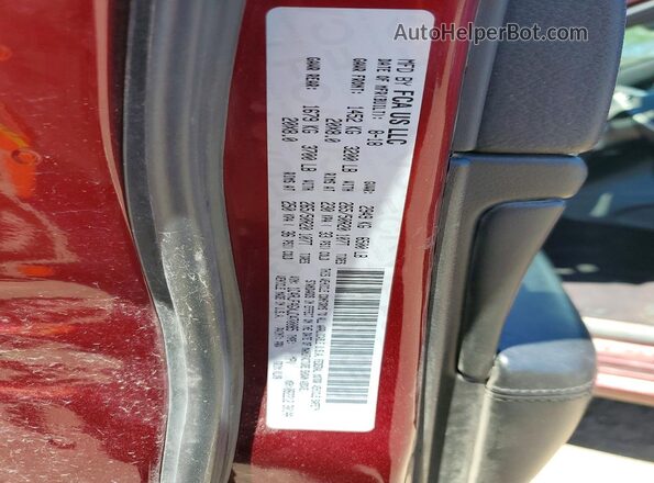 1C4RJFAGXJC470085 2018 JEEP GRAND Burgundy VIN sticker view