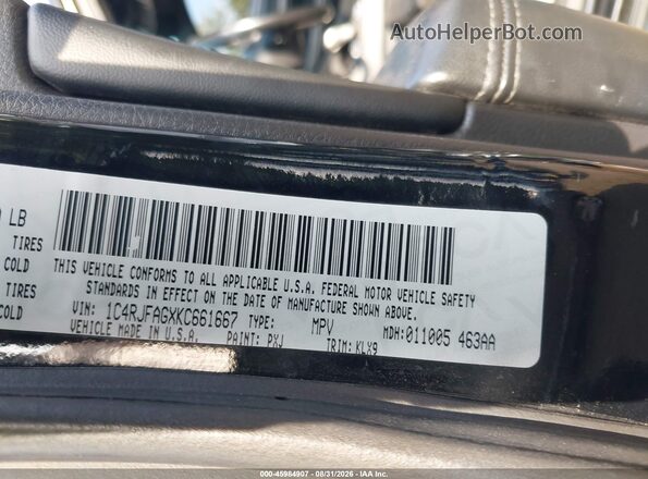 1C4RJFAGXKC661667 2019 JEEP GRAND CHEROKEE Black Engine compartment view
