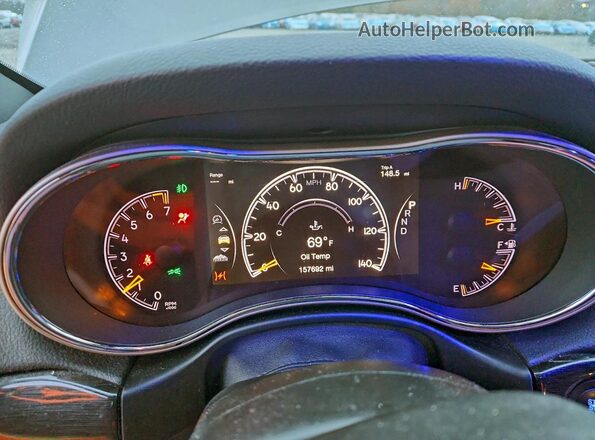 1C4RJFBG0GC417497 2016 JEEP GRAND Gray Вид щитка приладів