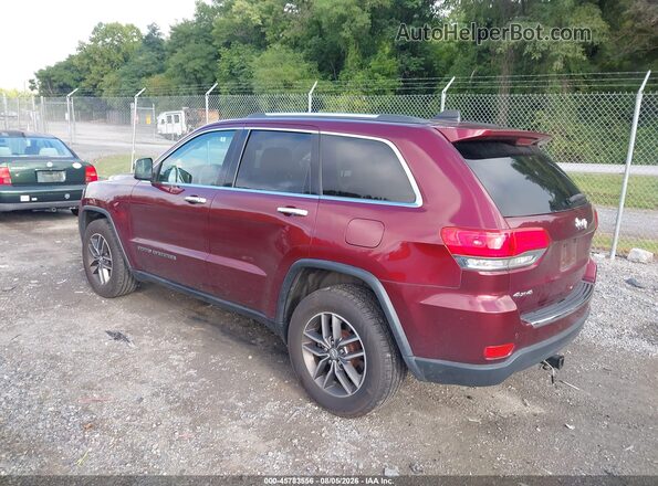 1C4RJFBG0HC827587 2017 JEEP GRAND CHEROKEE Burgundy Tył lewy