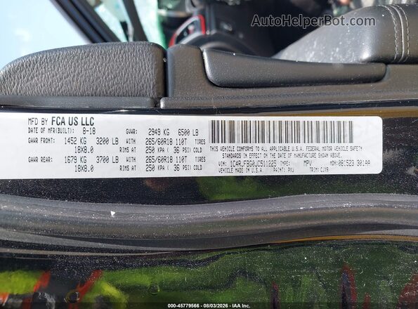 1C4RJFBG0JC511225 2018 JEEP GRAND CHEROKEE Black Engine compartment view