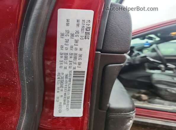 1C4RJFBG0KC810022 2019 JEEP GRAND Maroon Vista de la etiqueta del VIN
