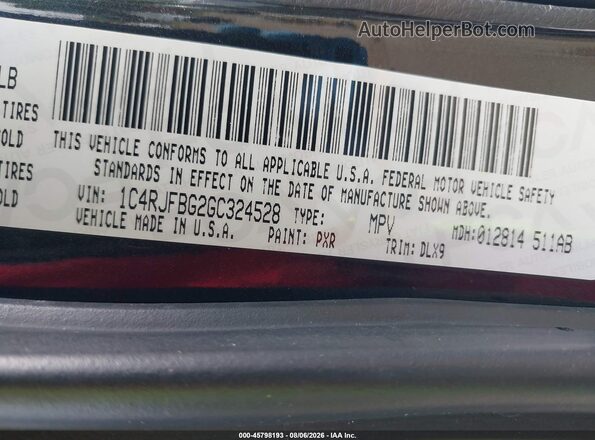 1C4RJFBG2GC324528 2016 JEEP GRAND CHEROKEE Black Widok komory silnika