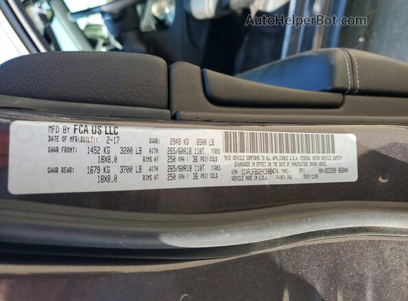 1C4RJFBG2HC808474 2017 JEEP GRAND Charcoal Սալոնի 360 աստիճան տեսք