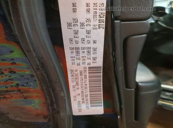 1C4RJFBG2JC444093 2018 JEEP GRAND Black VIN კოდის სტიკერის ხედი