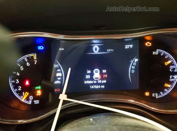 1C4RJFBG2JC444093 2018 JEEP GRAND Black ხელსაწყოთა პანელის ხედი