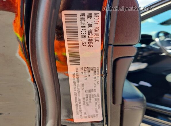 1C4RJFBG2LC409542 2020 JEEP GRAND Черный Вид наклейки с VIN-кодом