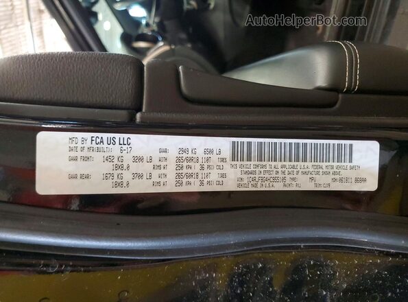 1C4RJFBG4HC955105 2017 JEEP GRAND Black VIN sticker view