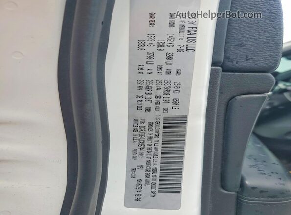 1C4RJFBG4JC492744 2018 JEEP GRAND Белый Вид наклейки с VIN-кодом