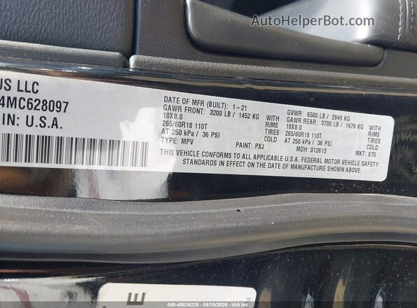 1C4RJFBG4MC628097 2021 JEEP GRAND CHEROKEE Black Вид підкапотного простору