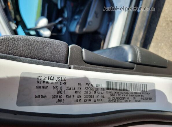 1C4RJFBG5KC625870 2019 JEEP GRAND White სალონის 360-გრადუსიანი ხედი