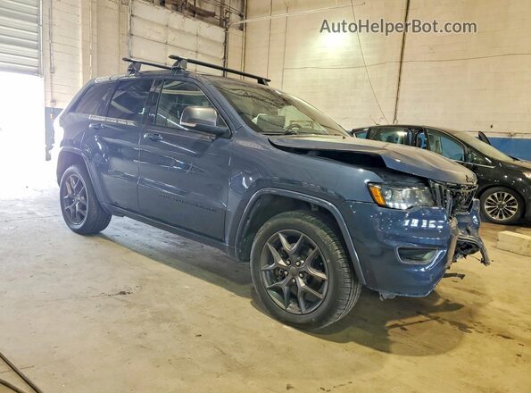 1C4RJFBG5MC654434 2021 JEEP GRAND Синий Передняя правая четверть