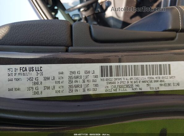 1C4RJFBG6GC385235 2016 JEEP GRAND CHEROKEE Gray Widok komory silnika