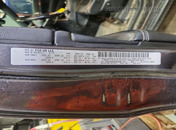 1C4RJFBG6HC853398 2017 JEEP GRAND Серый Вид наклейки с VIN-кодом