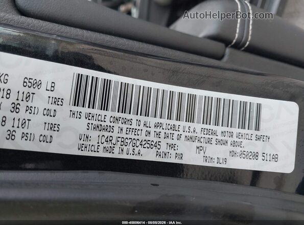 1C4RJFBG7GC425645 2016 JEEP GRAND CHEROKEE Black Vista del compartimento del motor