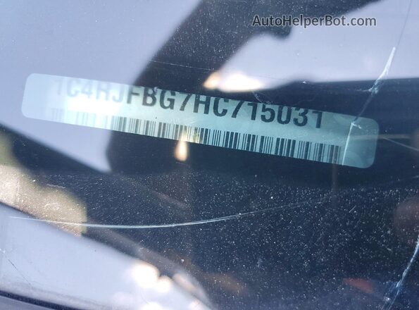 1C4RJFBG7HC715031 2017 JEEP GRAND Black Widok naklejki z numerem VIN