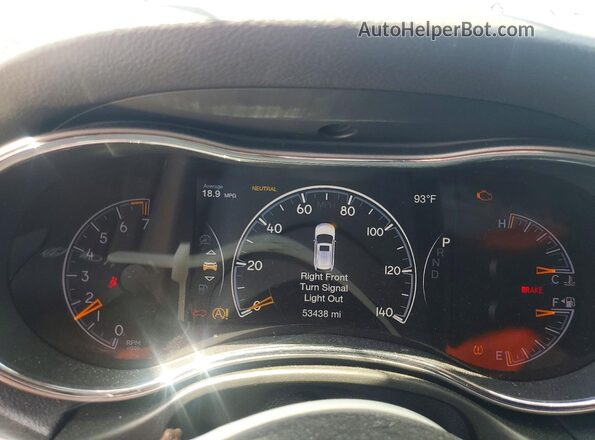 1C4RJFBG7LC289060 2020 JEEP GRAND Black ხელსაწყოთა პანელის ხედი