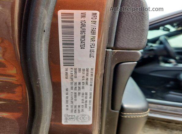 1C4RJFBG7MC647534 2021 JEEP GRAND Коричневый Вид наклейки с VIN-кодом