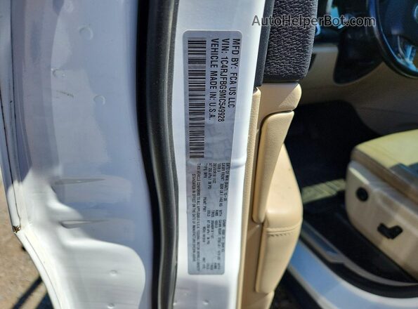 1C4RJFBG9MC549928 2021 JEEP GRAND White VIN კოდის სტიკერის ხედი