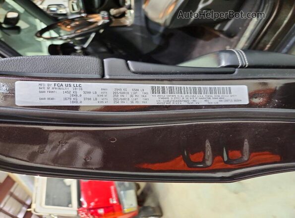 1C4RJFBGXHC679822 2017 JEEP GRAND Charcoal VIN կոդի պիտակի տեսք