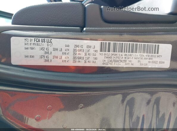 1C4RJFBGXHC942990 2017 JEEP GRAND CHEROKEE Серый Вид подкапотного пространства
