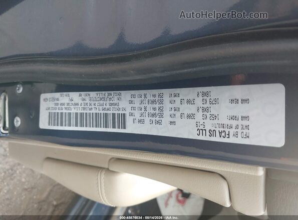 1C4RJFBGXKC727181 2019 JEEP GRAND CHEROKEE Синий Вид подкапотного пространства