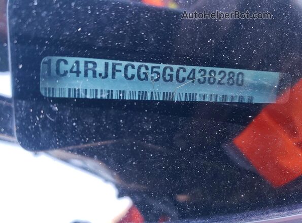 1C4RJFCG5GC438280 2016 JEEP GRAND Black VIN sticker view