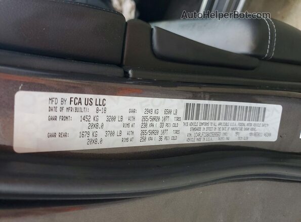 1C4RJFCG6KC528563 2019 JEEP GRAND Gray Widok naklejki z numerem VIN