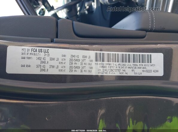 1C4RJFCG9KC727767 2019 JEEP GRAND CHEROKEE Gray Widok komory silnika