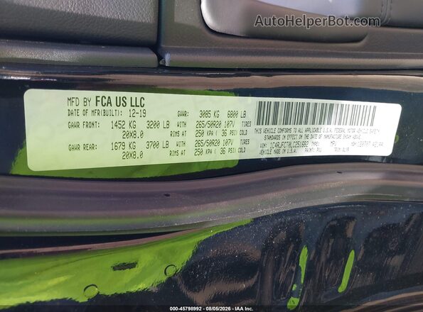 1C4RJFCT0LC251682 2020 JEEP GRAND CHEROKEE Black Շարժիչի բաժամունքի տեսք