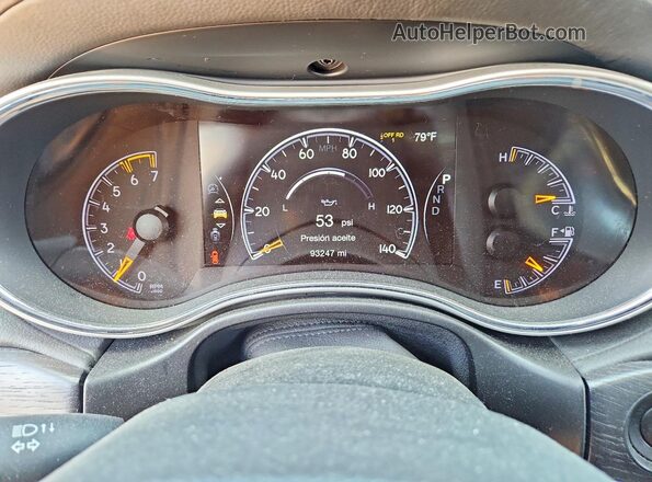 1C4RJFJT1JC422150 2018 JEEP GRAND Black Вид щитка приладів