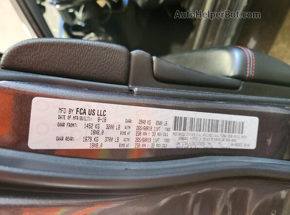 1C4RJFLG0JC470254 2018 JEEP GRAND Gray Vista de la etiqueta del VIN