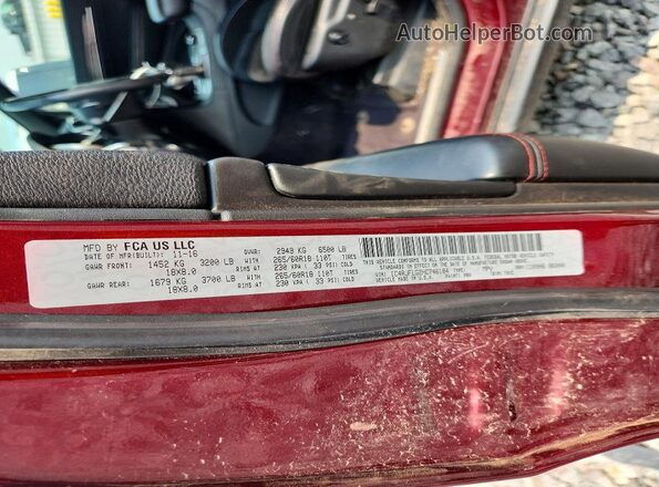 1C4RJFLG2HC746184 2017 JEEP GRAND Red Widok naklejki z numerem VIN