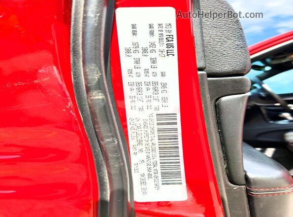 1C4RJFLG2JC189461 2018 JEEP GRAND Red VIN sticker view