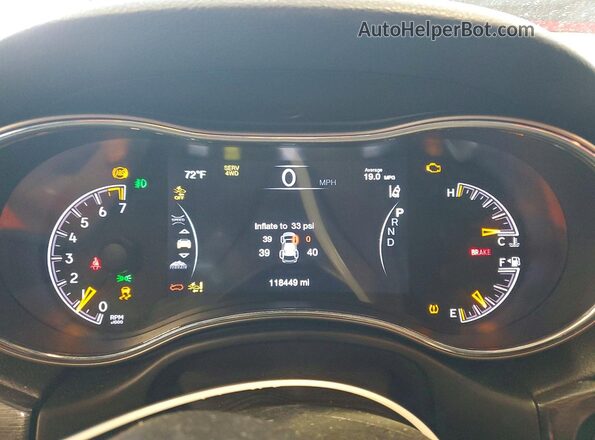 1C4RJFLG3KC574268 2019 JEEP GRAND Red ხელსაწყოთა პანელის ხედი