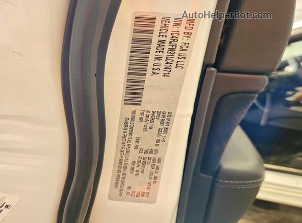 1C4RJFN91LC414714 2020 JEEP GRAND White Widok naklejki z numerem VIN