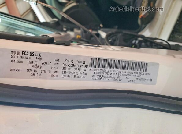 1C4RJFN98JC309892 2018 JEEP GRAND White 360 interior view