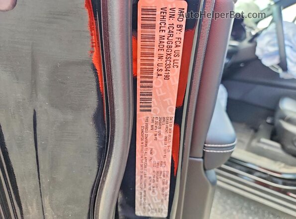 1C4RJGBGXSC334190 2025 JEEP GRAND Black VIN կոդի պիտակի տեսք
