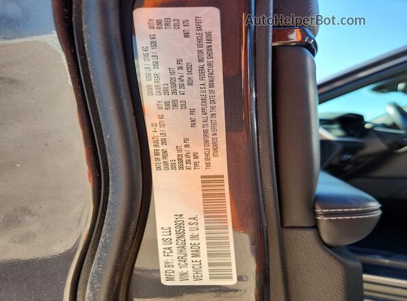 1C4RJHAG2N8599314 2022 JEEP GRAND Gray VIN კოდის სტიკერის ხედი