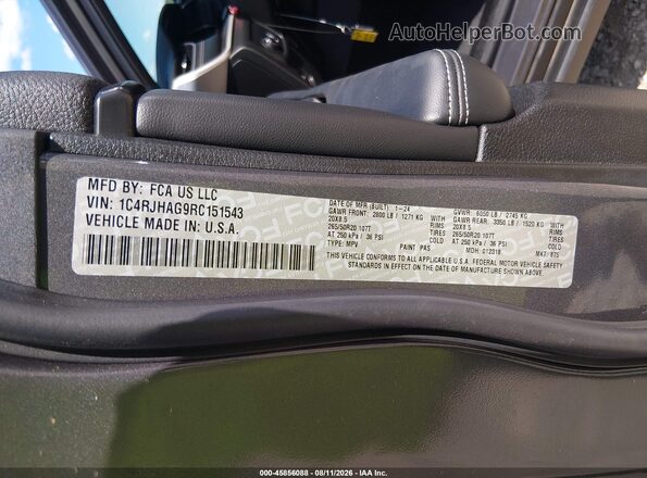 1C4RJHAG9RC151543 2024 JEEP GRAND CHEROKEE Серый Вид подкапотного пространства